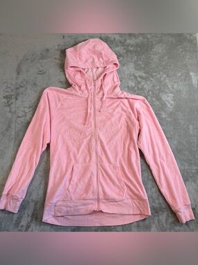 Earth Yoga Organic Cotton Blend Terry Zip Hoodie Pink XXL Soft Athleisure Yoga